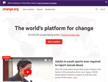 Tablet Screenshot of change.org